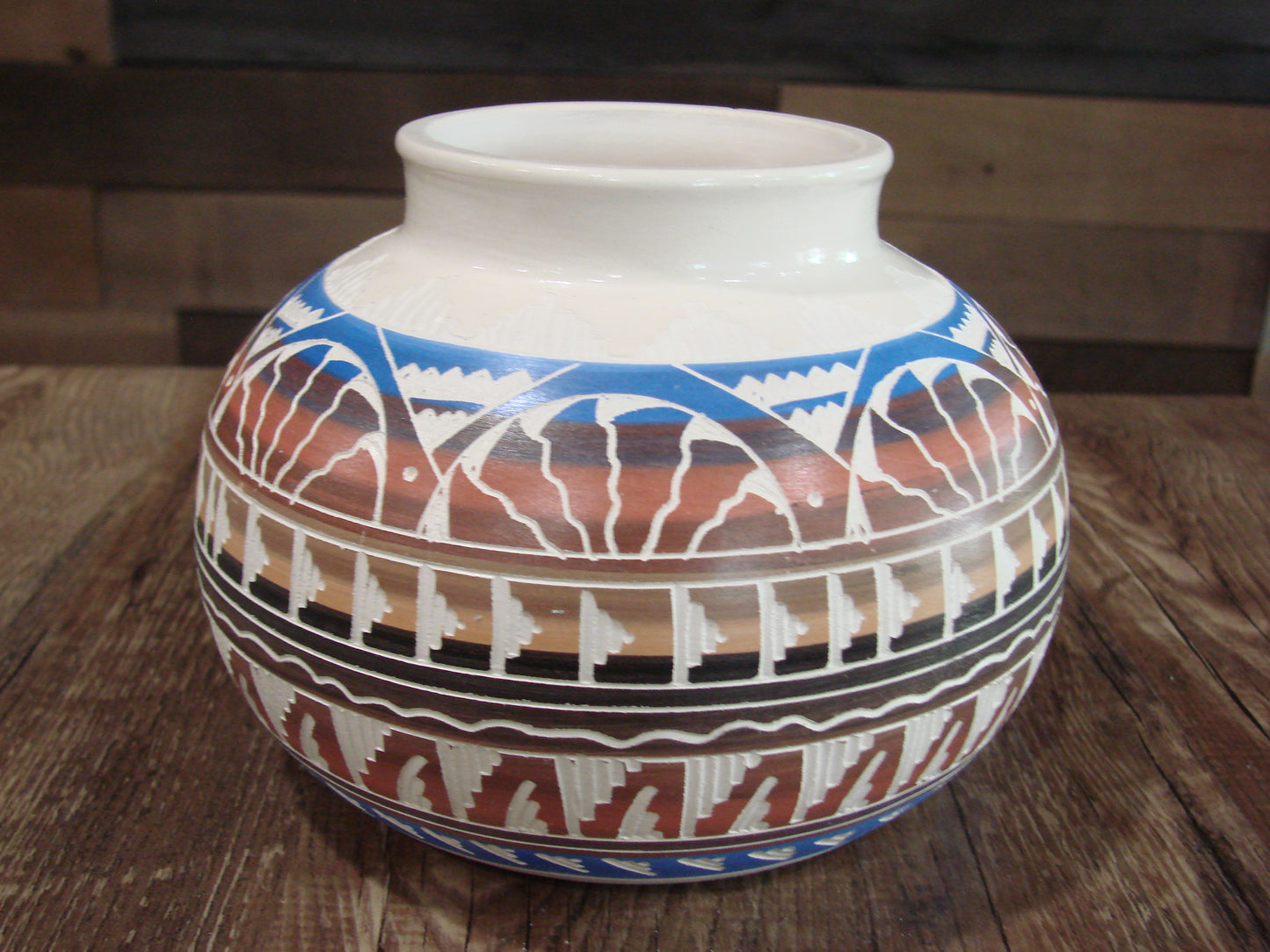 Native American Hand Etched & Hand Painted Pottery - Gilmore