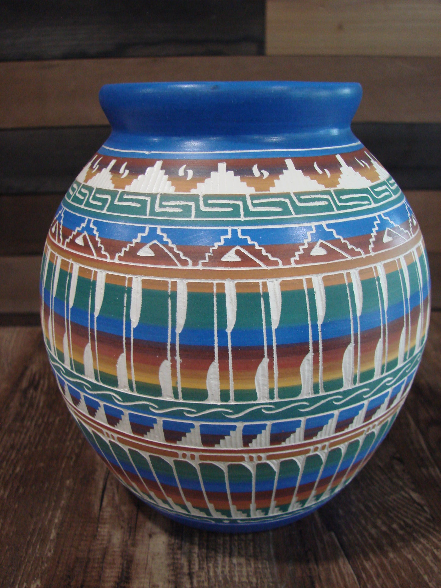 Native American Hand Etched & Hand Painted Pottery - Gilmore