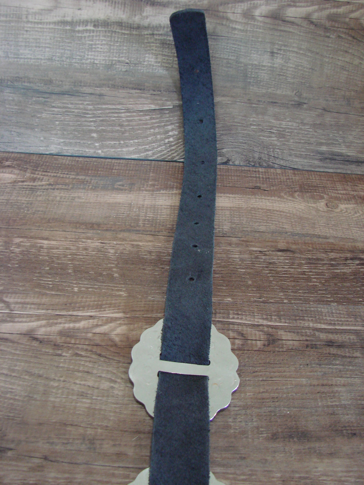 Native American Navajo Indian Nickel Silver Concho Belt by Cleveland