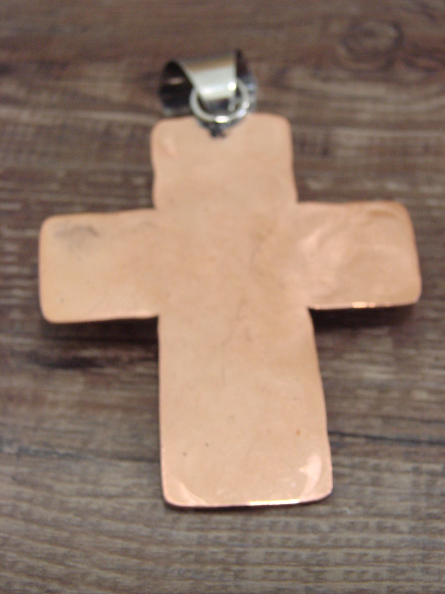 Native American Copper & Turquoise Cross Pendant by Cleveland