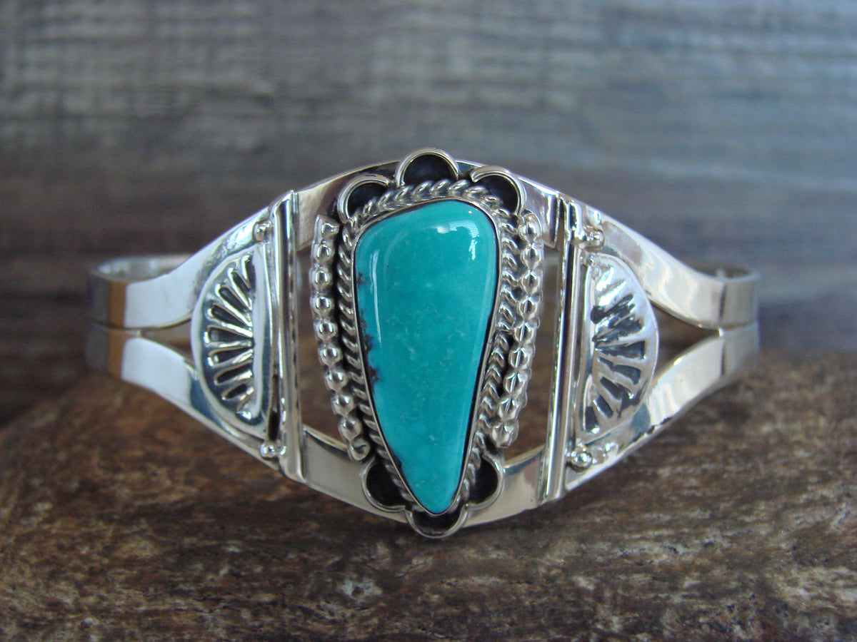 Native American Sterling Silver & Turquoise Bracelet by Bahe