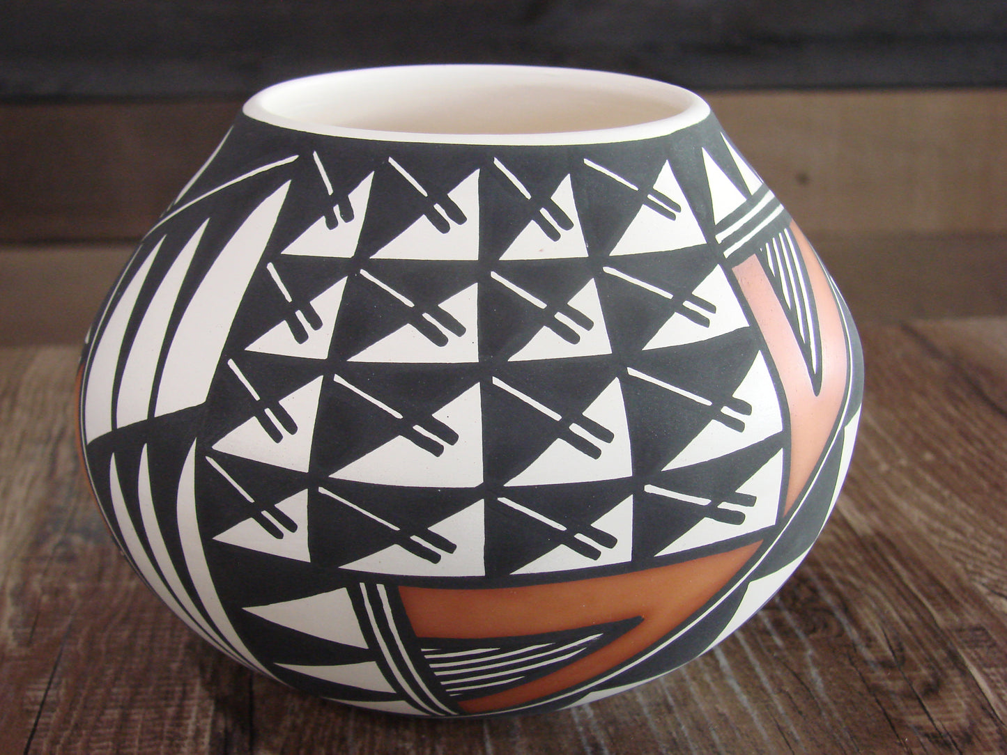 Native American Hand Painted Fine Line Acoma Pottery by Estevan