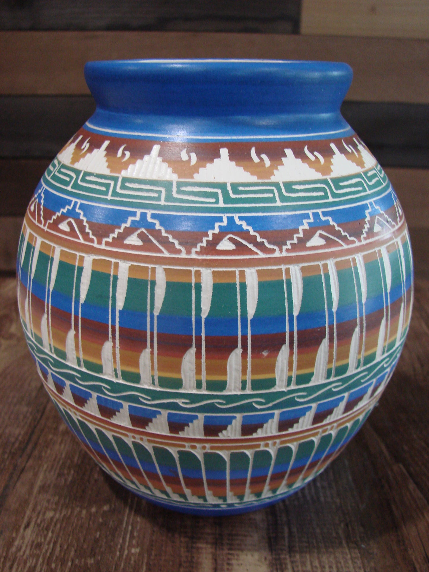 Native American Hand Etched & Hand Painted Pottery - Gilmore