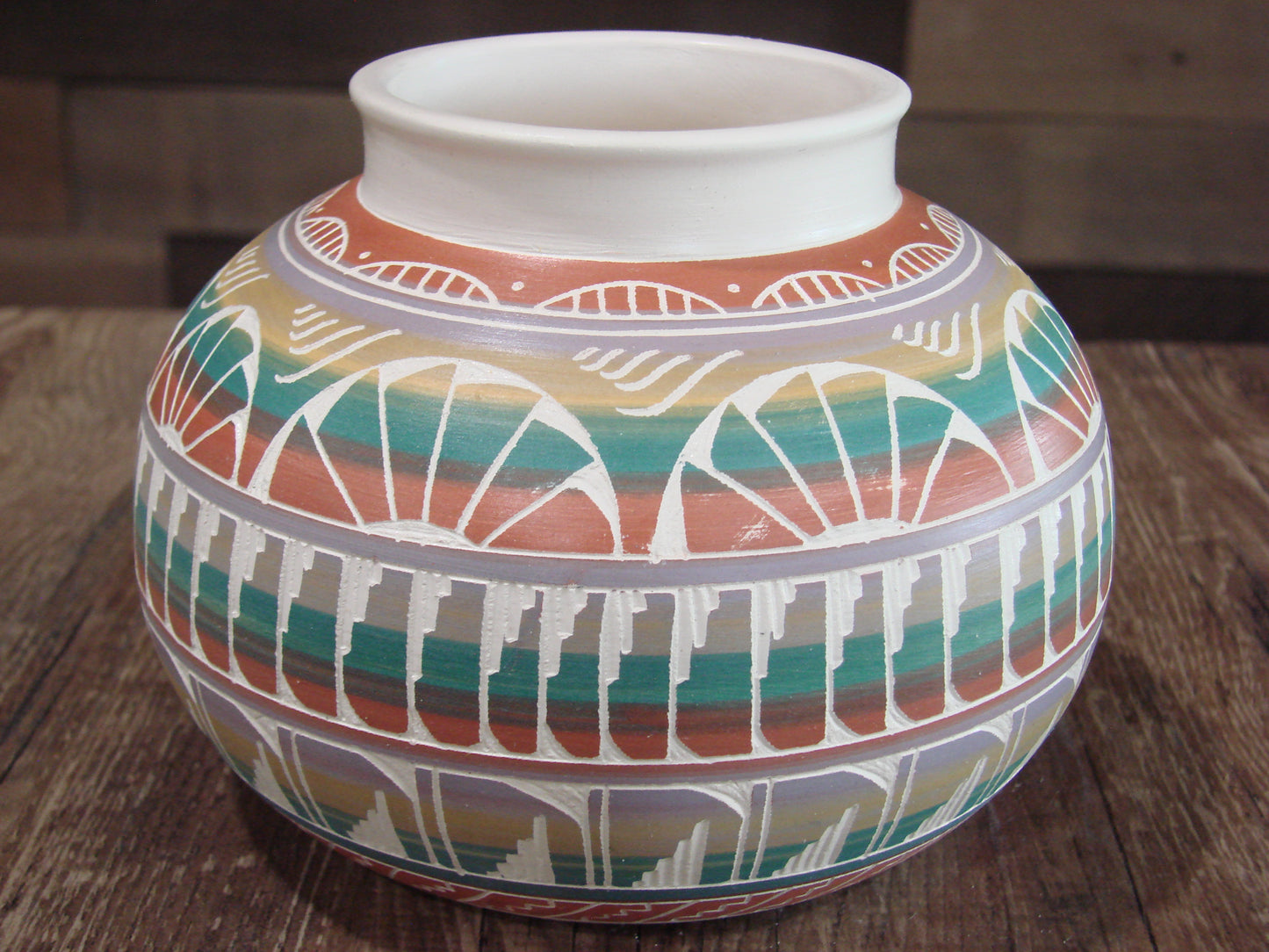 Native American Hand Etched & Hand Painted Pottery - Gilmore