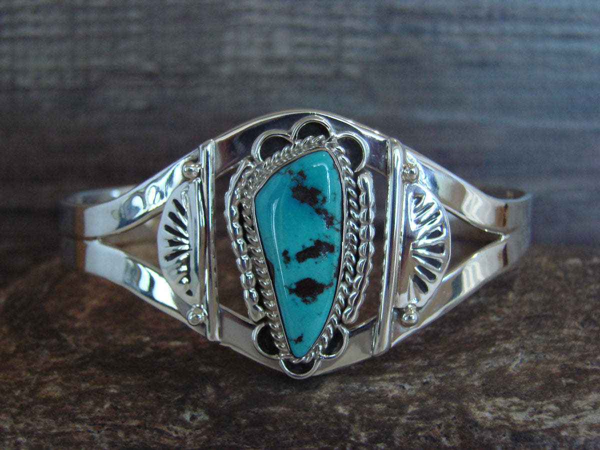 Native American Sterling Silver & Turquoise Bracelet by Bahe