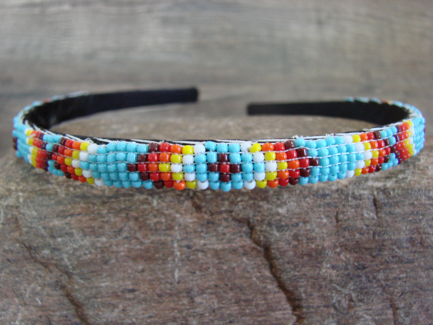 Navajo Indian Hand Beaded Head Band by Cleveland