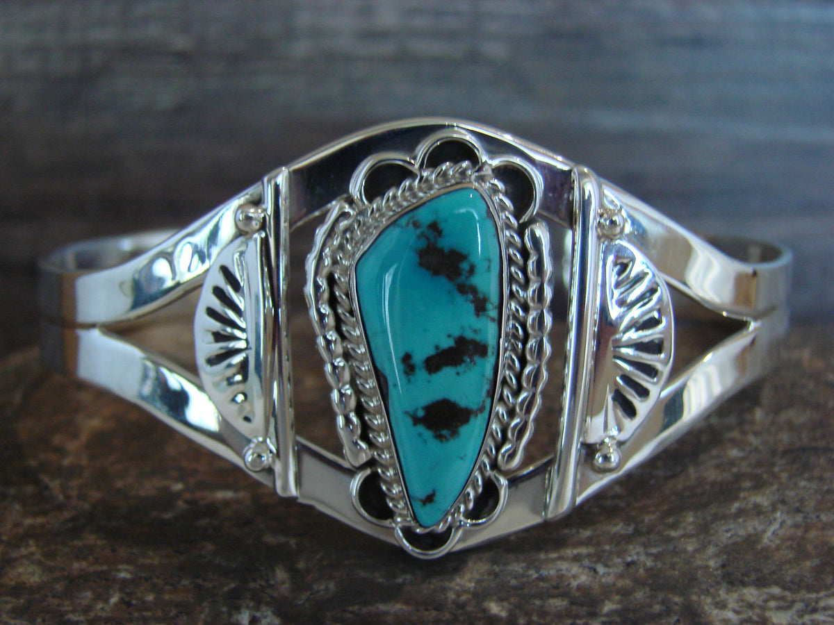 Native American Sterling Silver & Turquoise Bracelet by Bahe