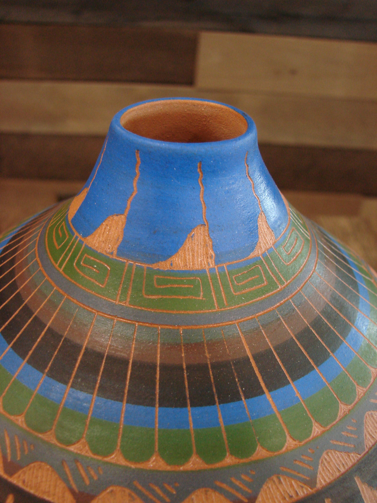 Native American Hand Etched & Hand Painted Pottery - Gilmore