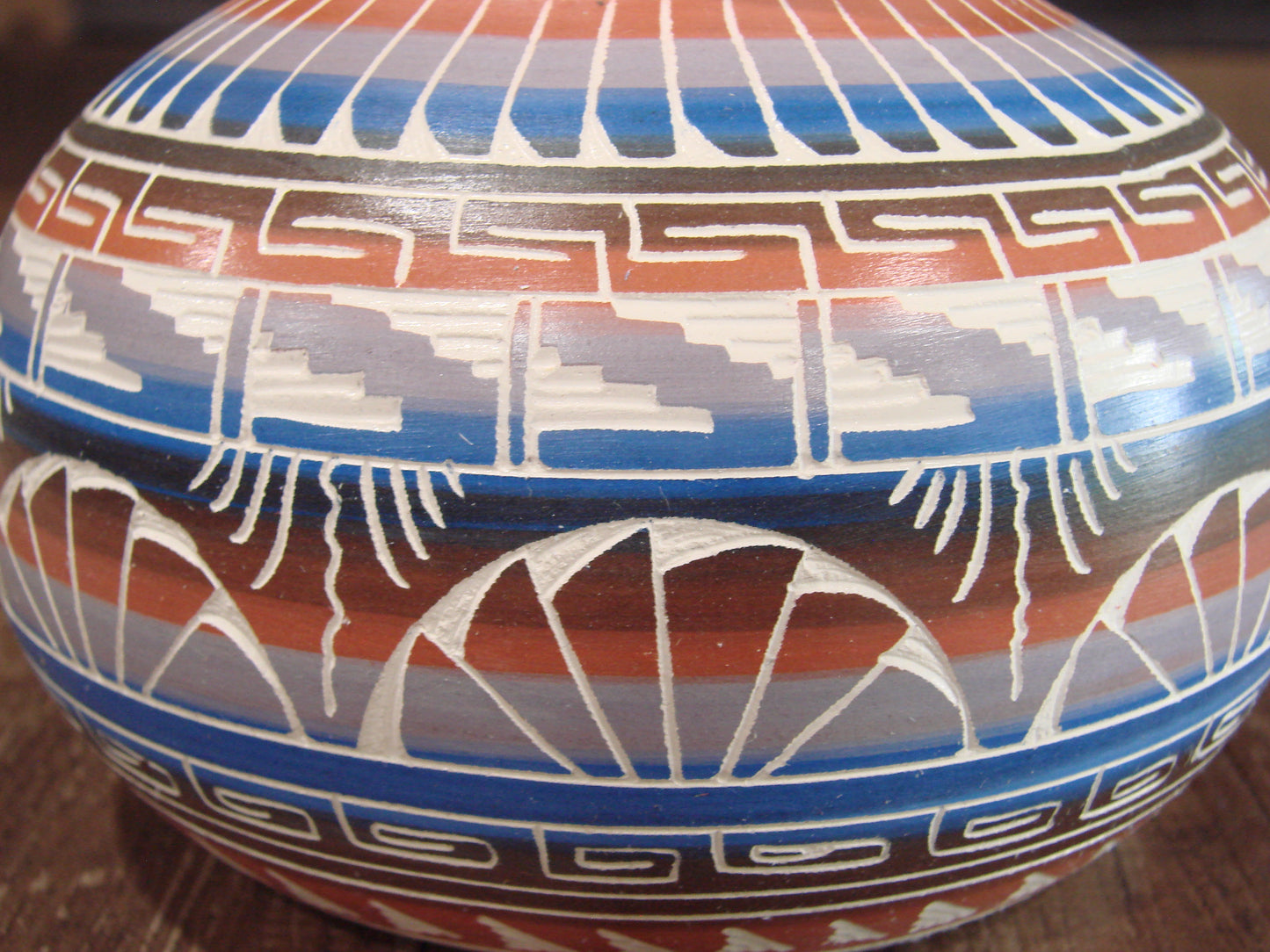 Native American Hand Etched & Hand Painted Pottery - Gilmore