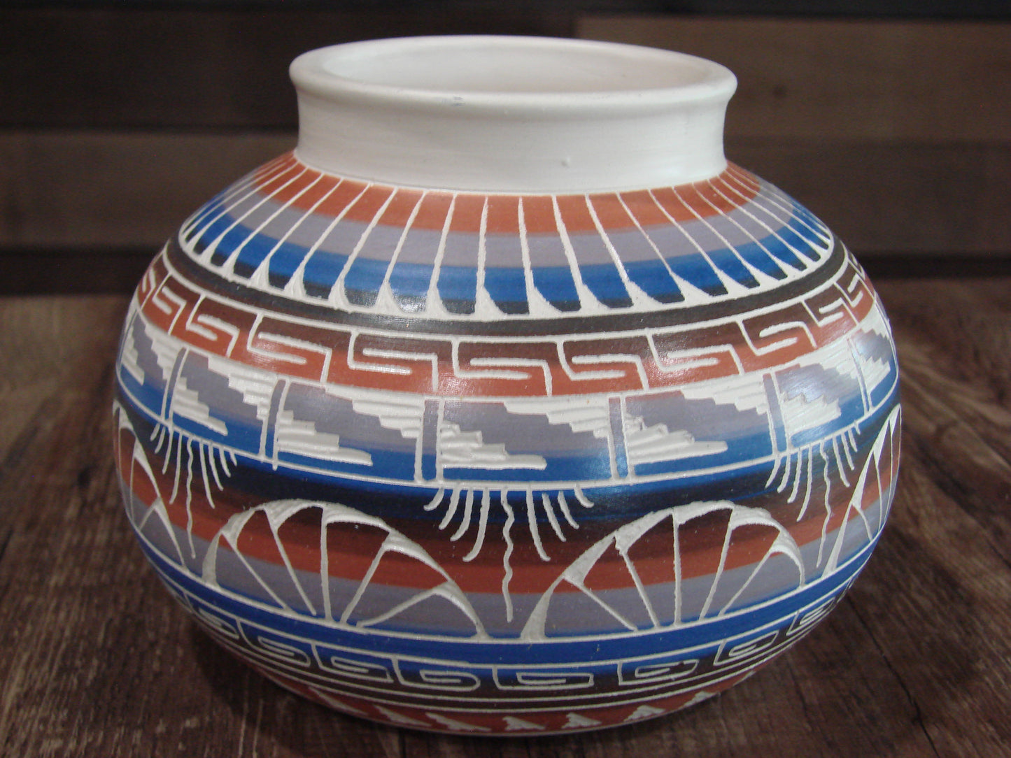 Native American Hand Etched & Hand Painted Pottery - Gilmore