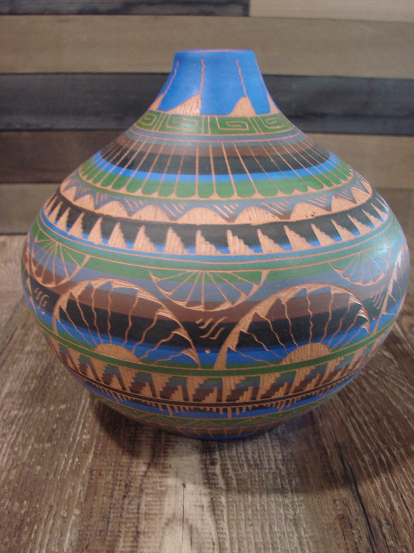 Native American Hand Etched & Hand Painted Pottery - Gilmore