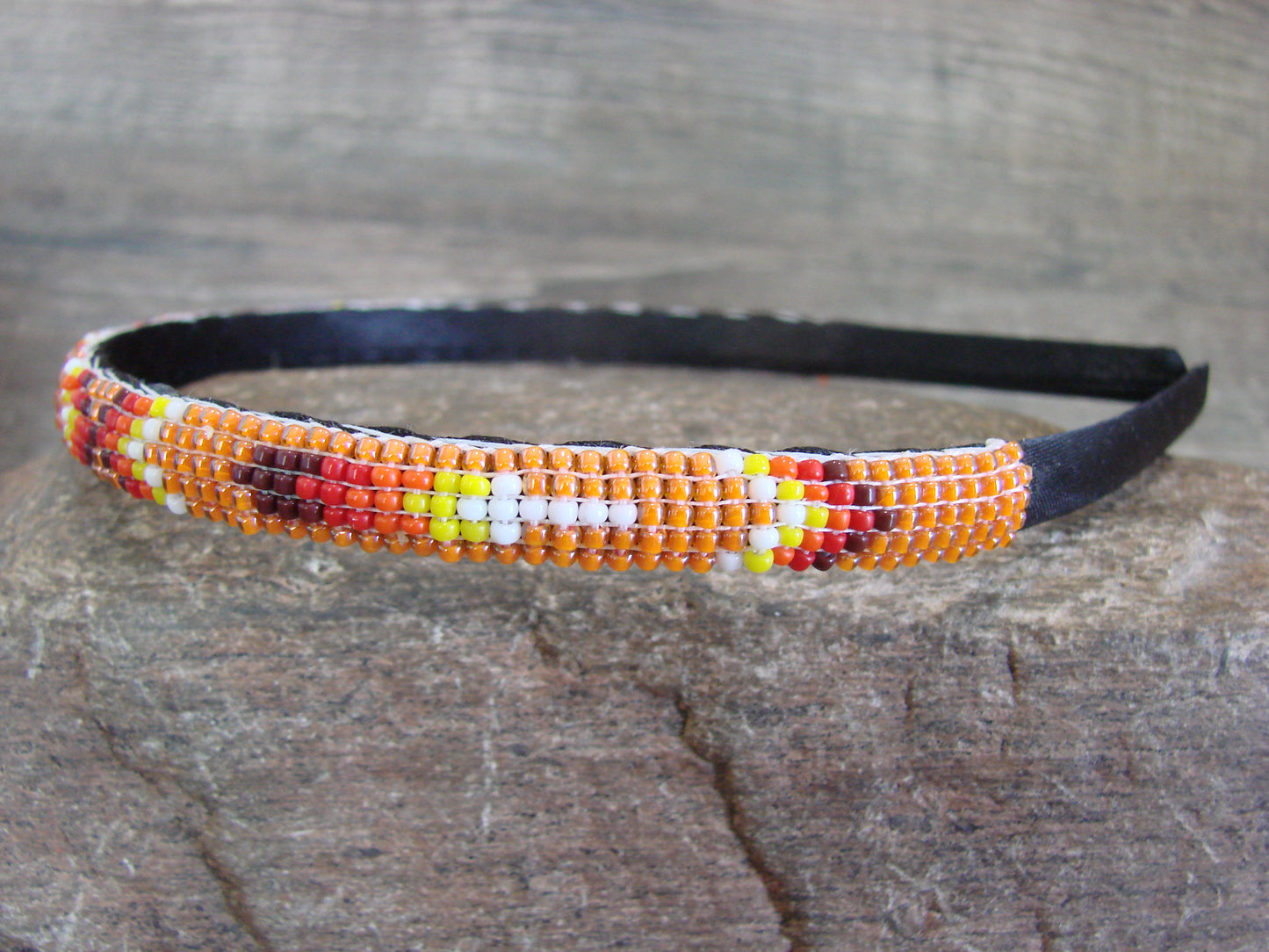 Navajo Indian Hand Beaded Head Band by Cleveland