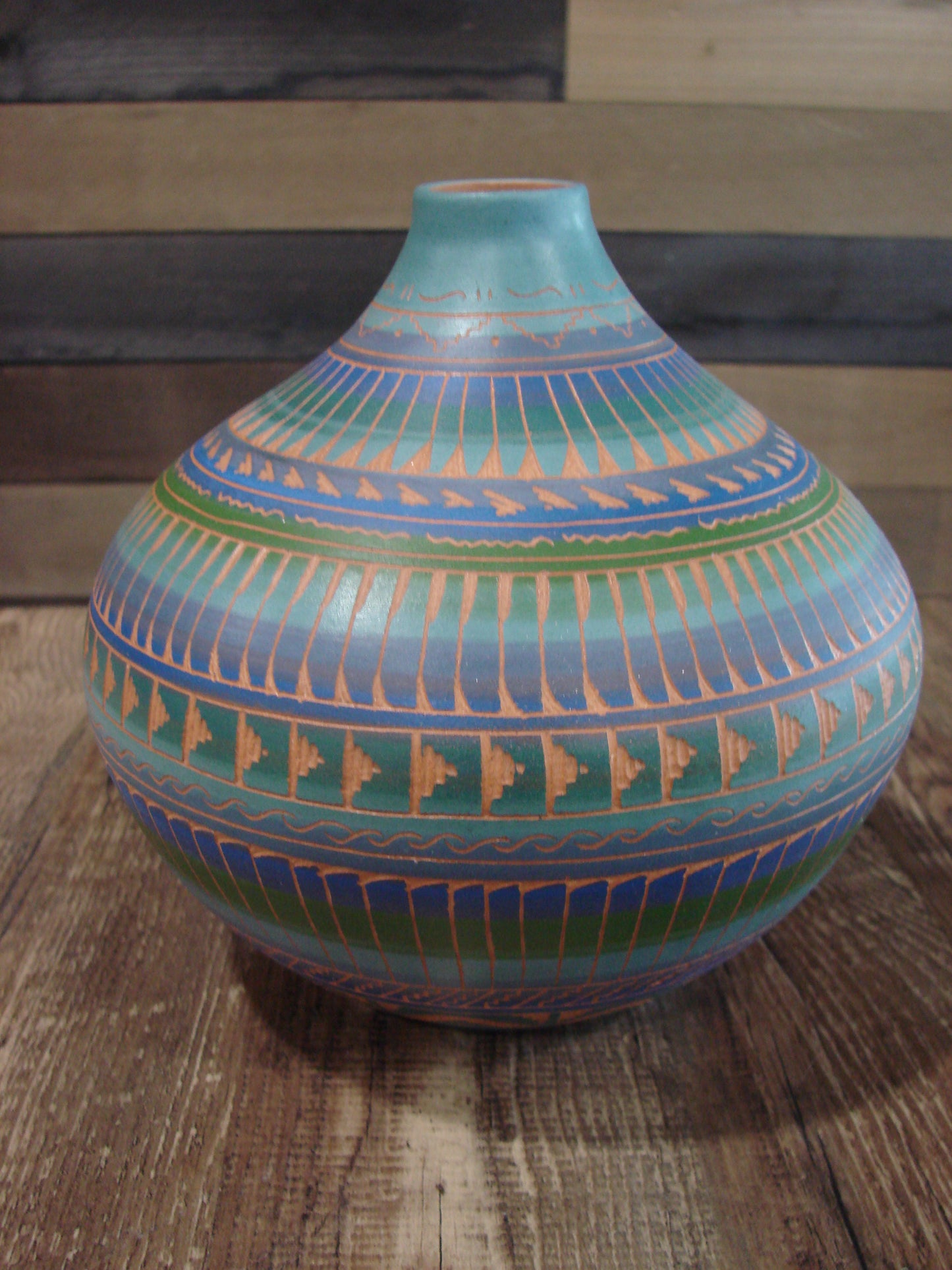 Native American Hand Etched & Hand Painted Pottery - Gilmore
