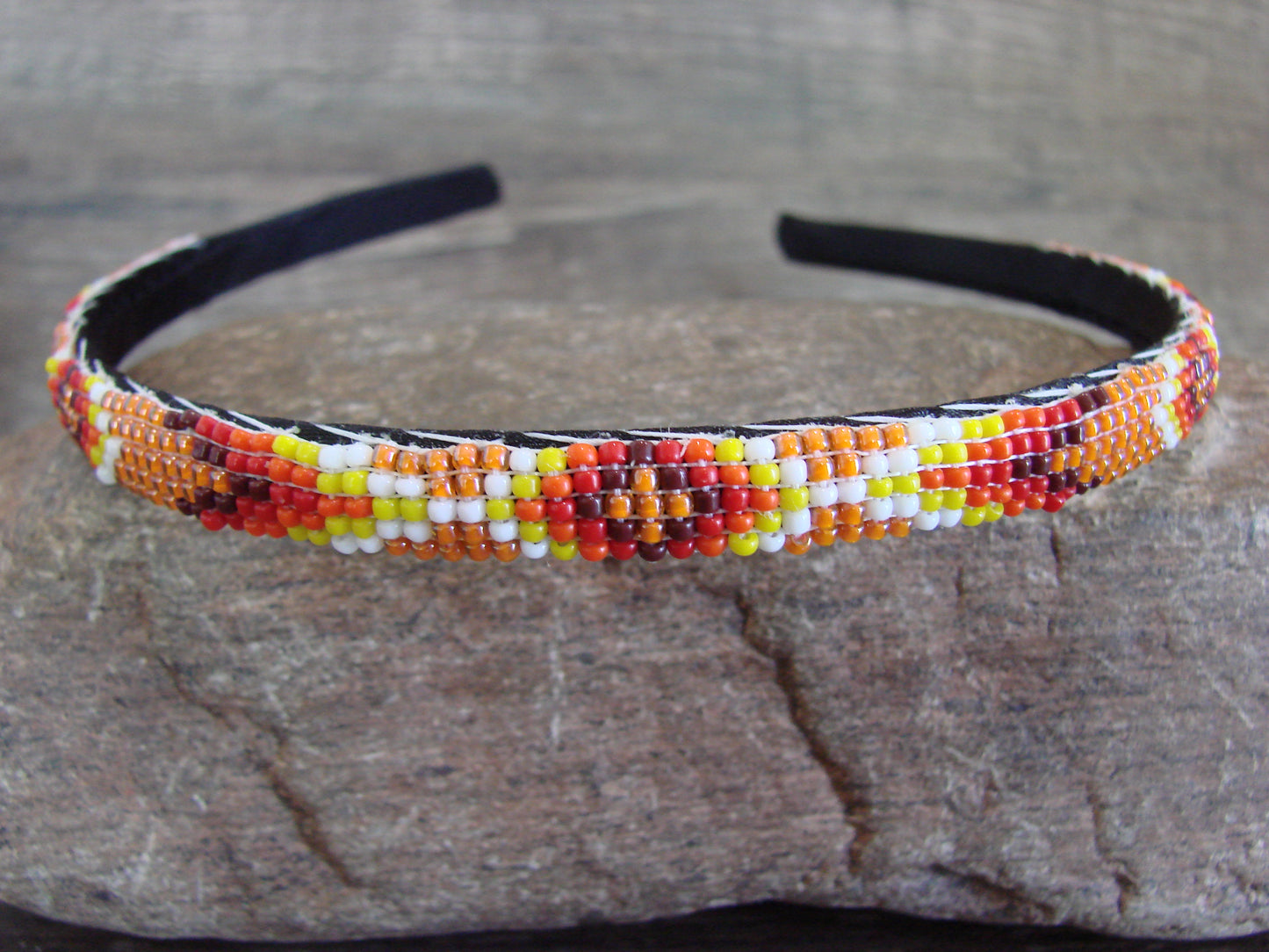 Navajo Indian Hand Beaded 3/8" Head Band by Cleveland