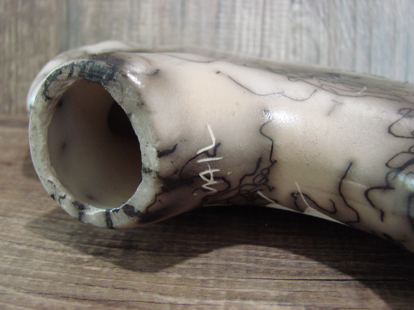 Navajo Pottery Horse Hair Buffalo Sculpture by Vail