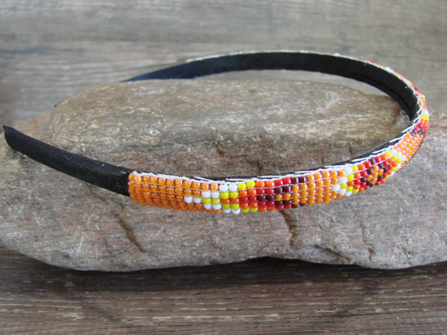 Navajo Indian Hand Beaded 3/8" Head Band by Cleveland