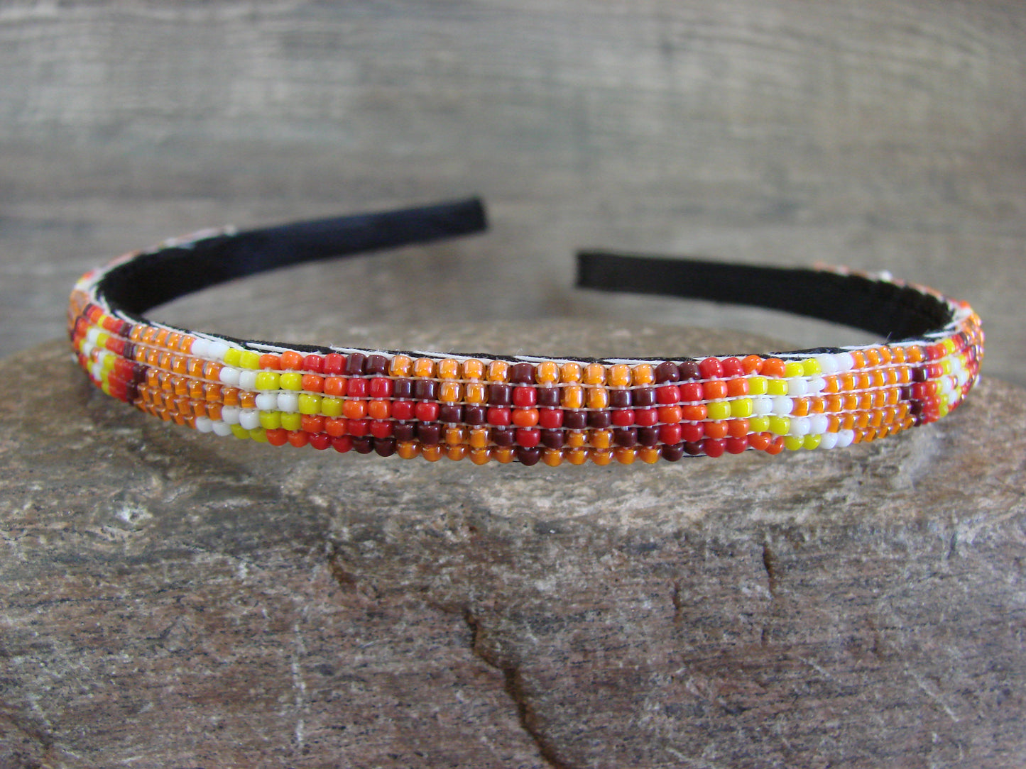 Navajo Indian Hand Beaded 3/8" Head Band by Cleveland