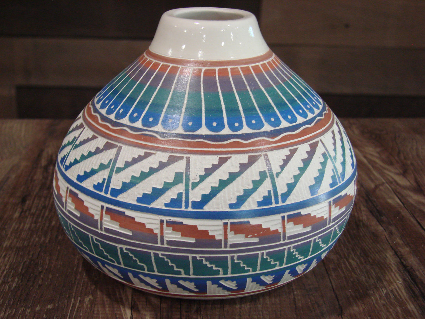 Native American Hand Etched & Hand Painted Pottery - Gilmore