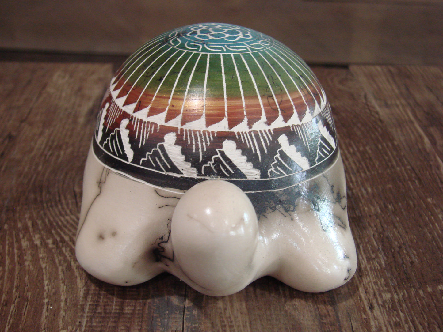 Native American Navajo Horse Hair Turtle Pottery Sculpture - Benally
