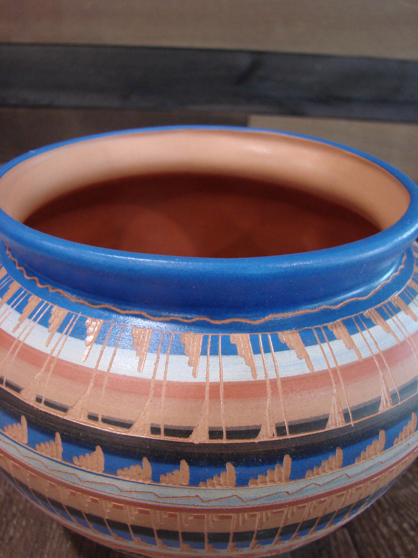 Native American Hand Etched & Hand Painted Pottery - Gilmore
