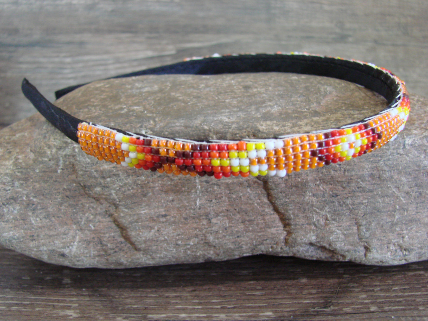 Navajo Indian Hand Beaded 3/8" Head Band by Cleveland