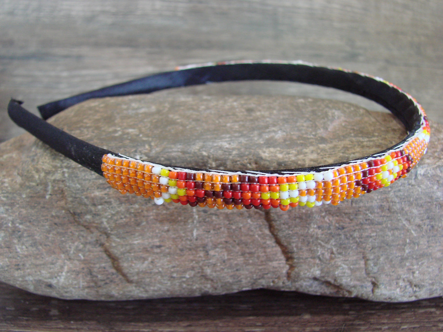 Navajo Indian Hand Beaded 3/8" Head Band by Cleveland