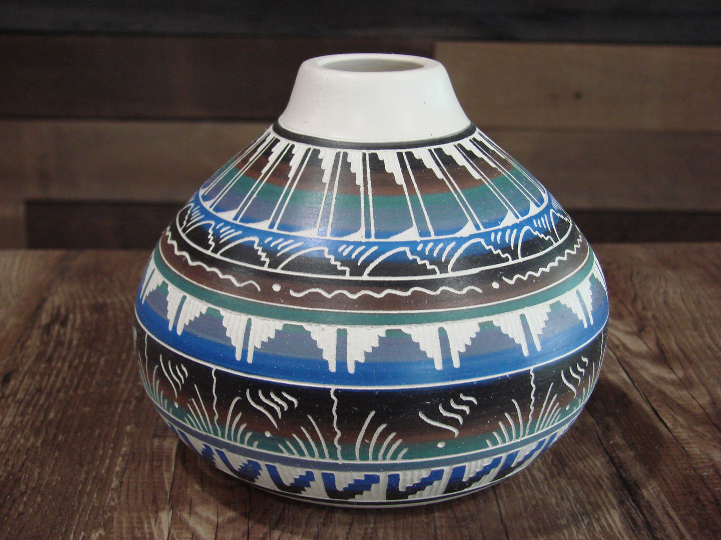 Native American Hand Etched & Hand Painted Pottery - Gilmore