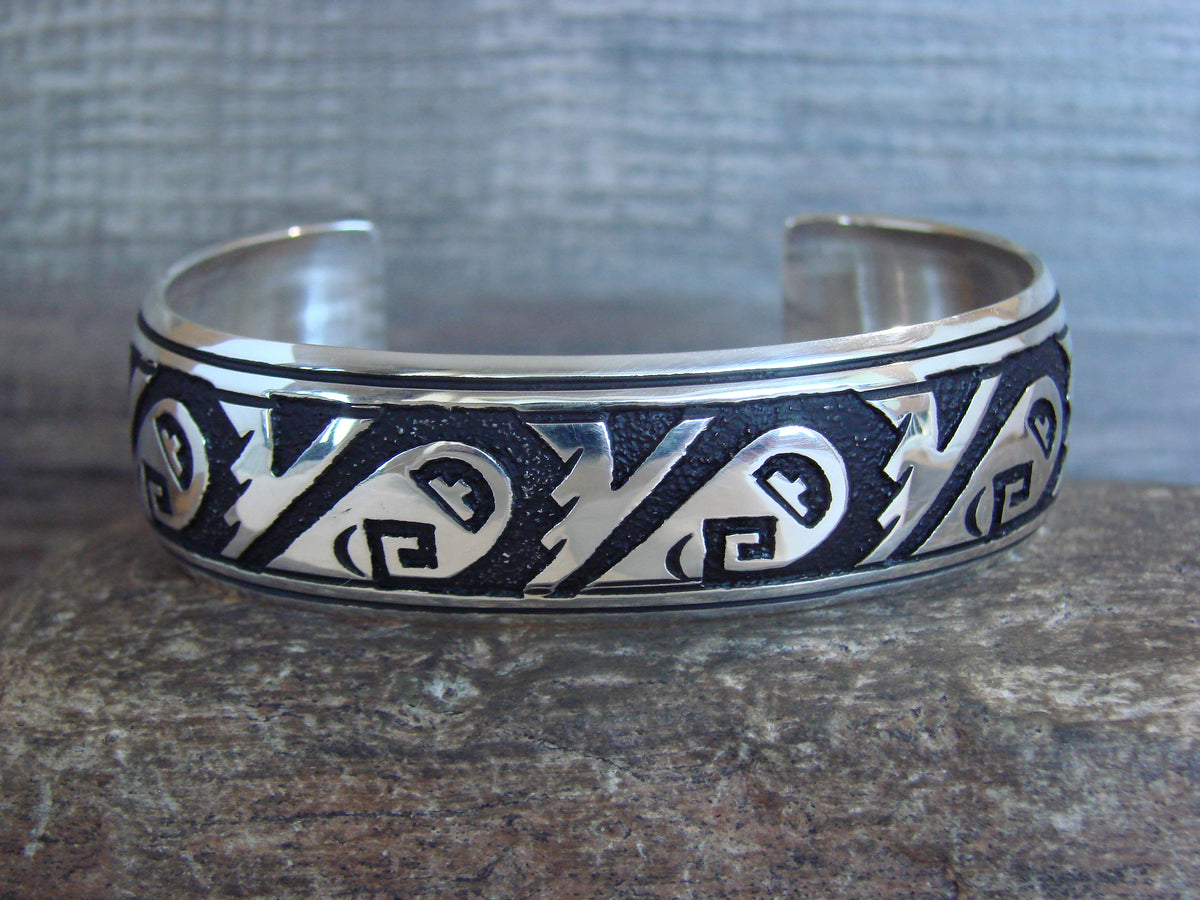 Native American Sterling Silver Petroglyph Bracelet by Singer