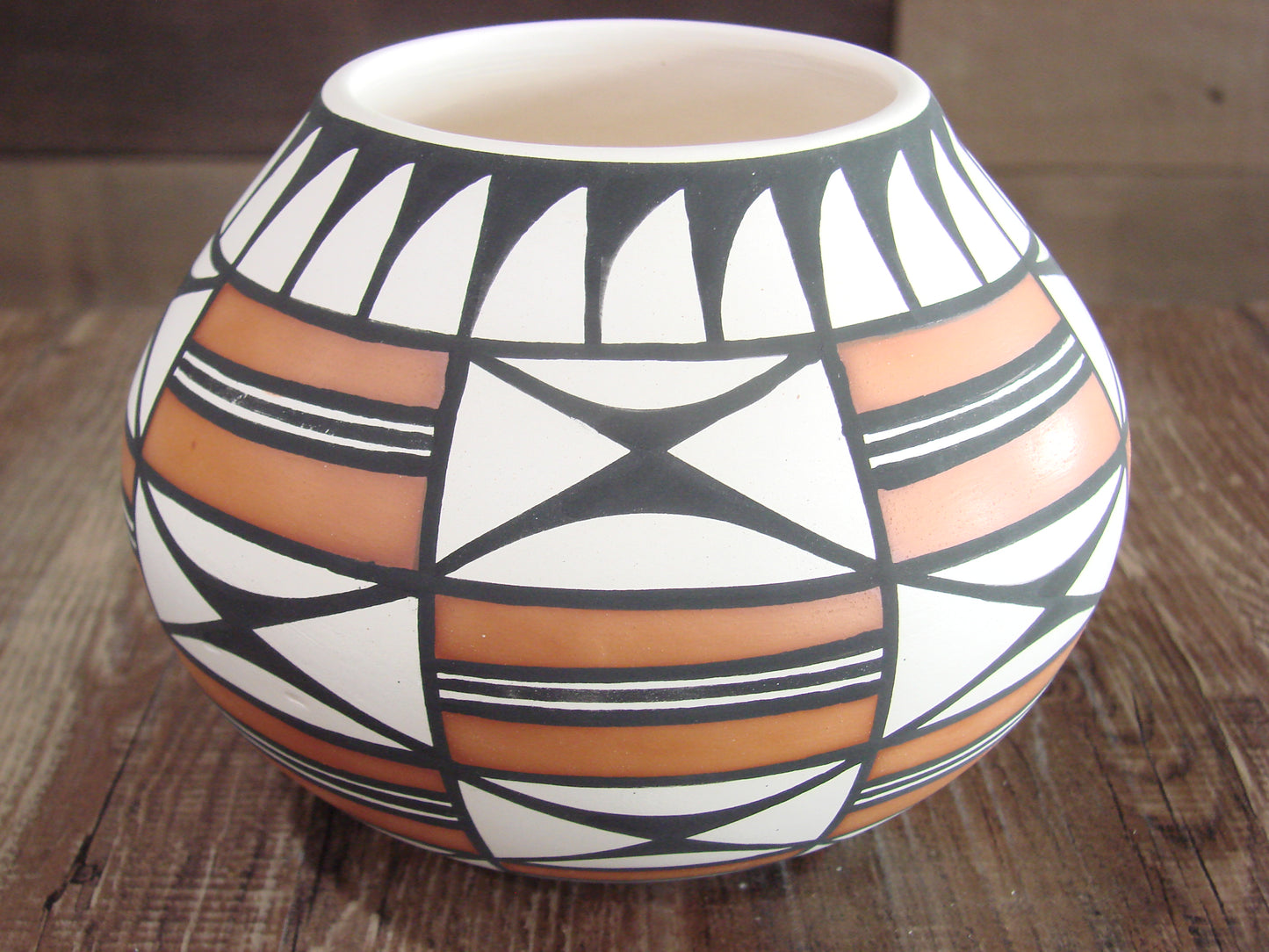 Native American Hand Painted Fine Line Acoma Pottery by Estevan