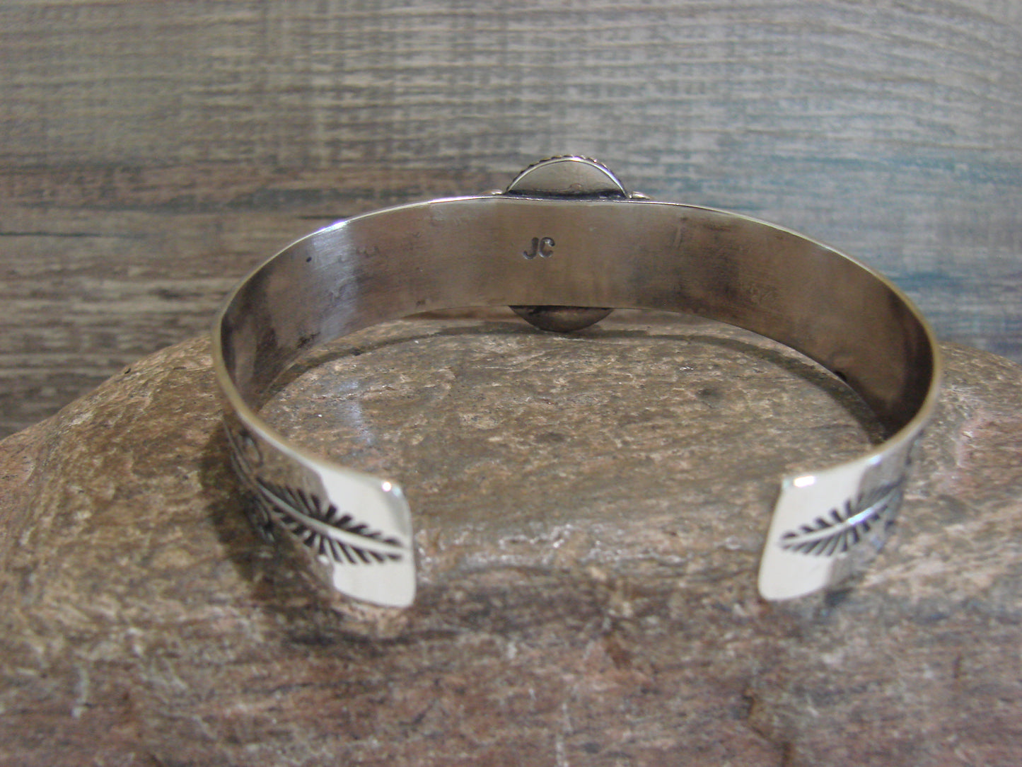 Navajo Indian Nickel Silver & Tiger Eye Bracelet by Cleveland