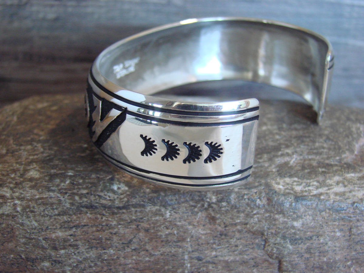 Native American Sterling Silver Petroglyph Bracelet by Singer