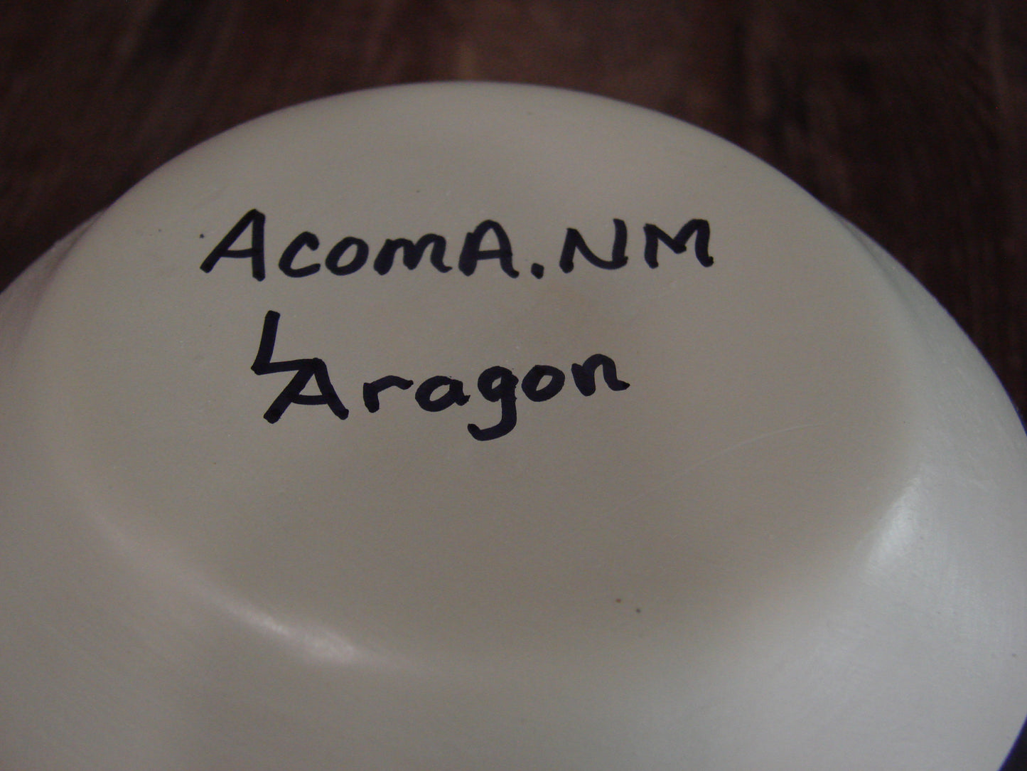 Native American Acoma Fine Line Hand Painted Pottery - Aragon