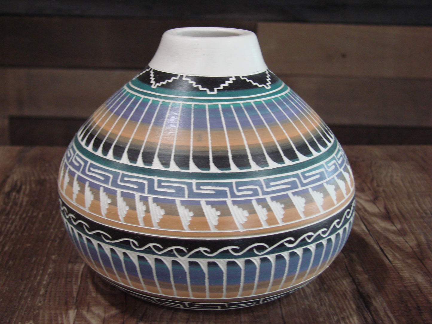 Native American Hand Etched & Hand Painted Pottery - Gilmore