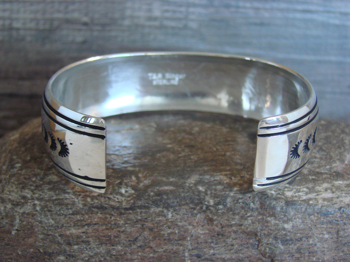 Native American Sterling Silver Petroglyph Bracelet by Singer