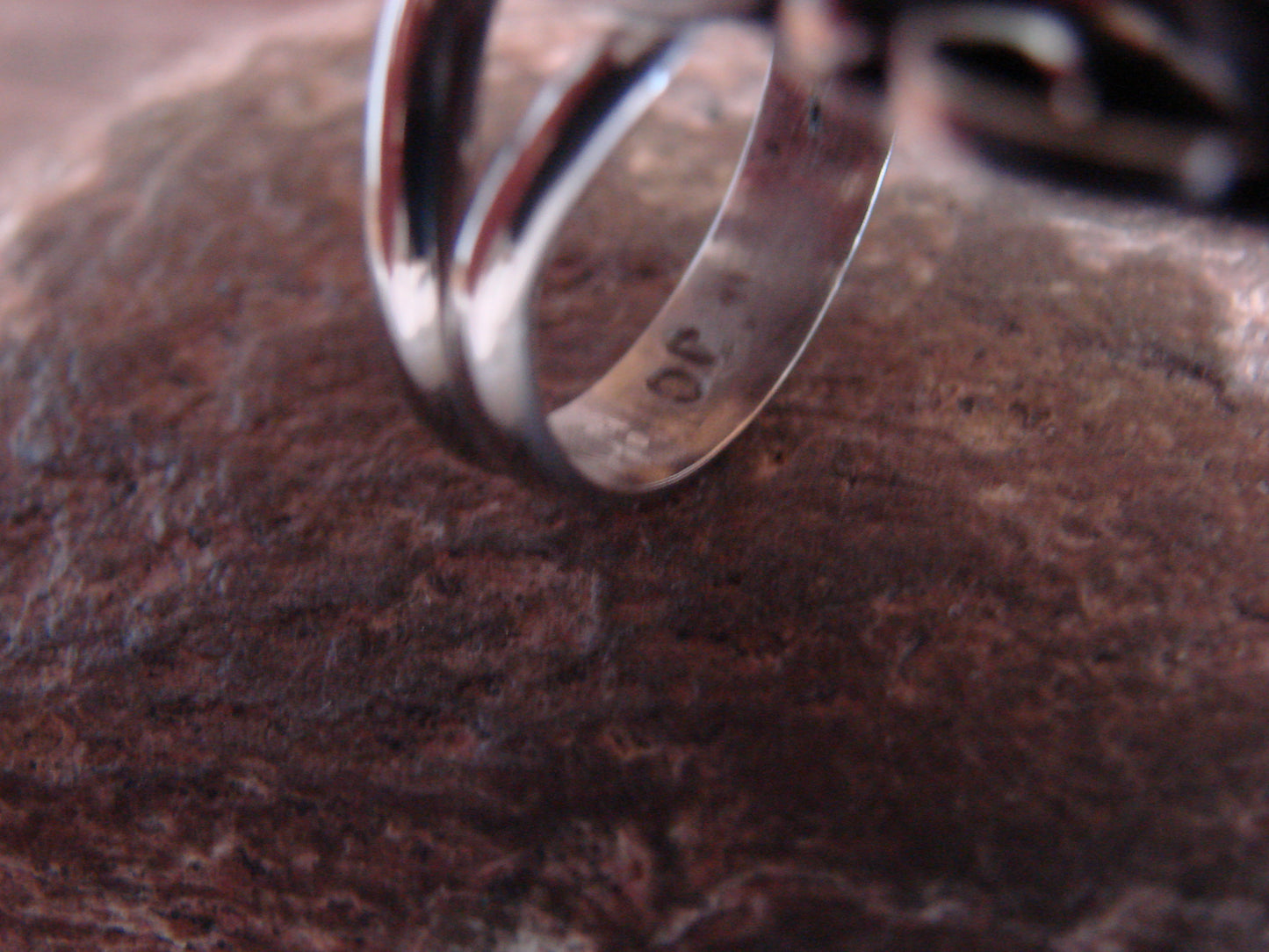 Native American Nickel Silver & Turquoise Ring by Cleveland - Size 9