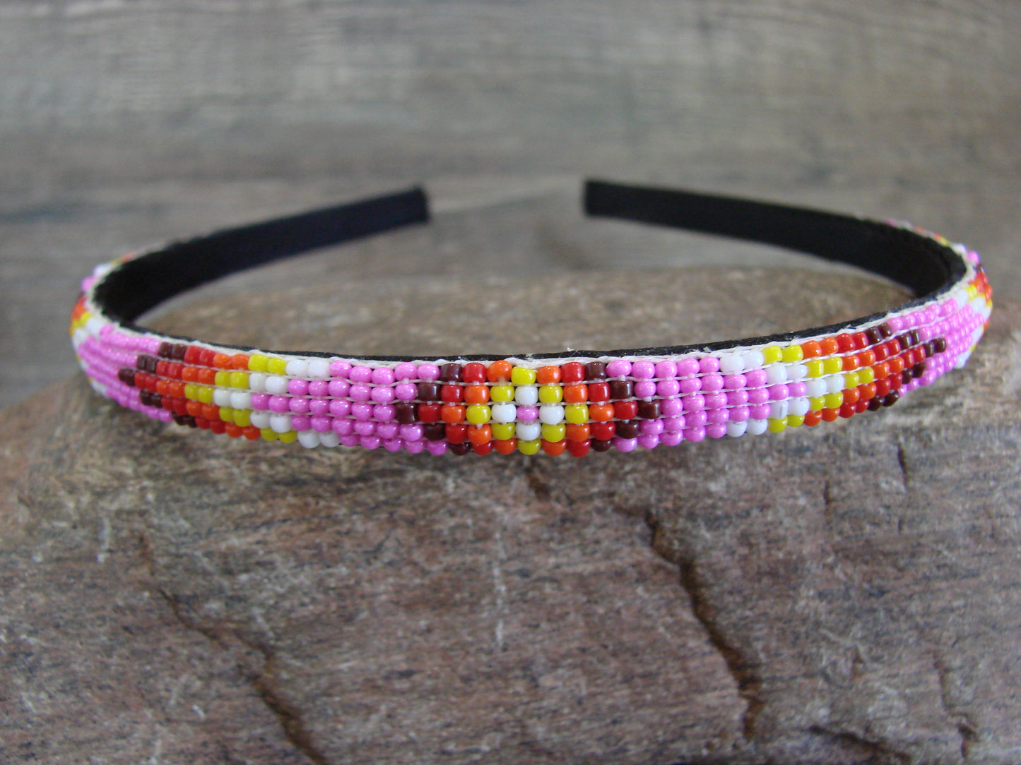 Navajo Indian Hand Beaded 3/8" Head Band by Cleveland