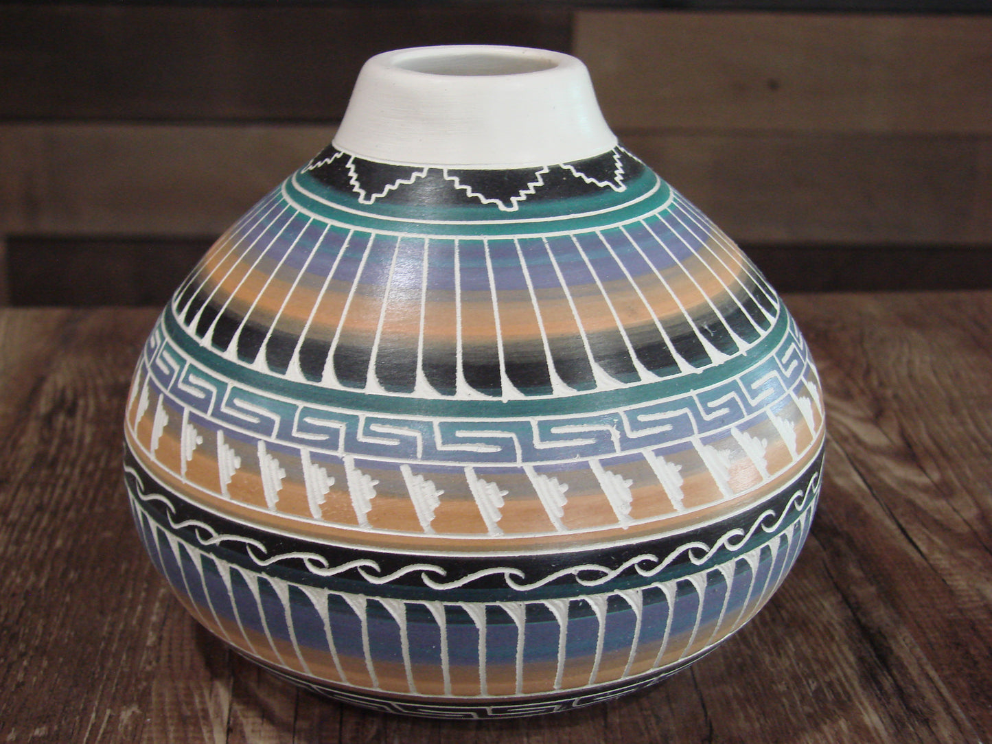 Native American Hand Etched & Hand Painted Pottery - Gilmore