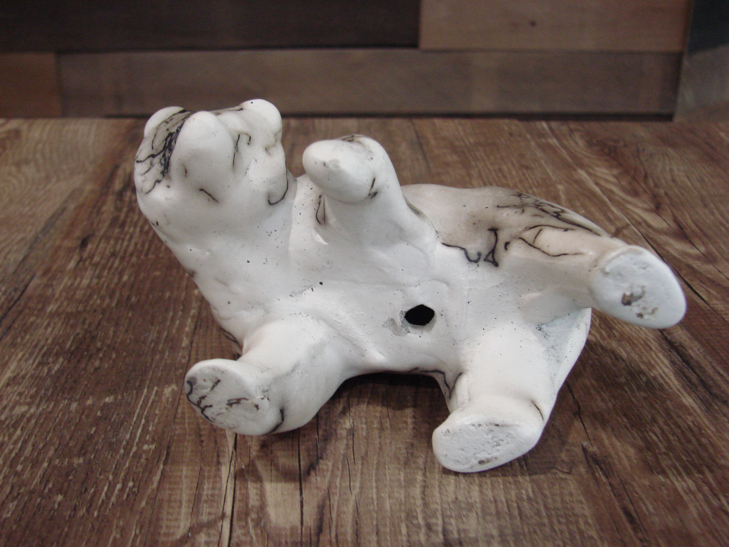 Small Native American Pottery Horse Hair Bear Sculpture by Vail