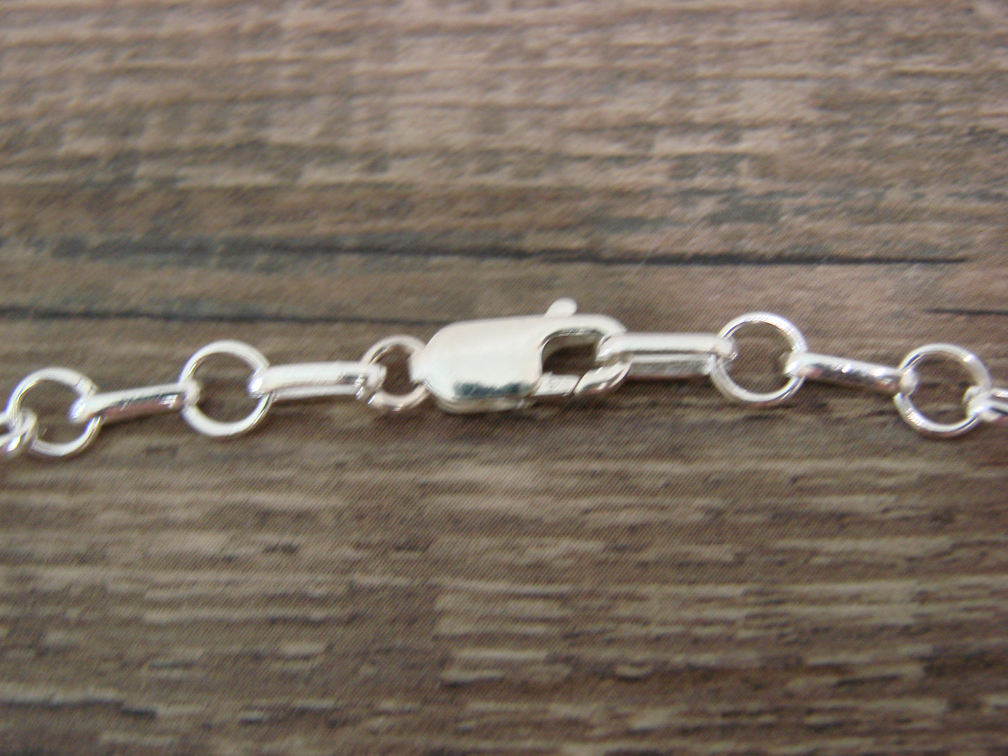 Native American Sterling Silver & Sonoran Turquoise Adjustable Link Necklace by Sardo