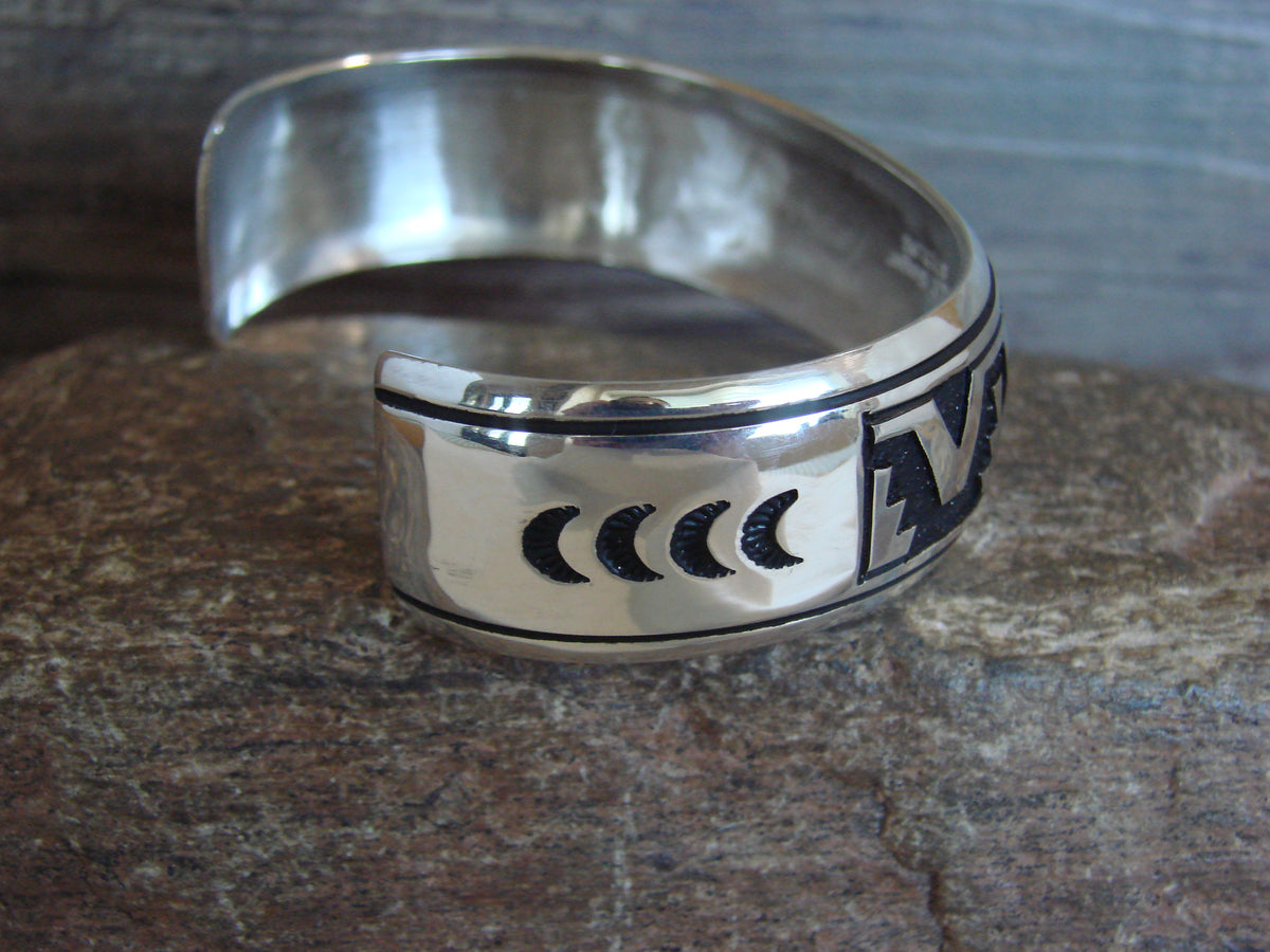 Native American Sterling Silver Petroglyph Bracelet by Singer