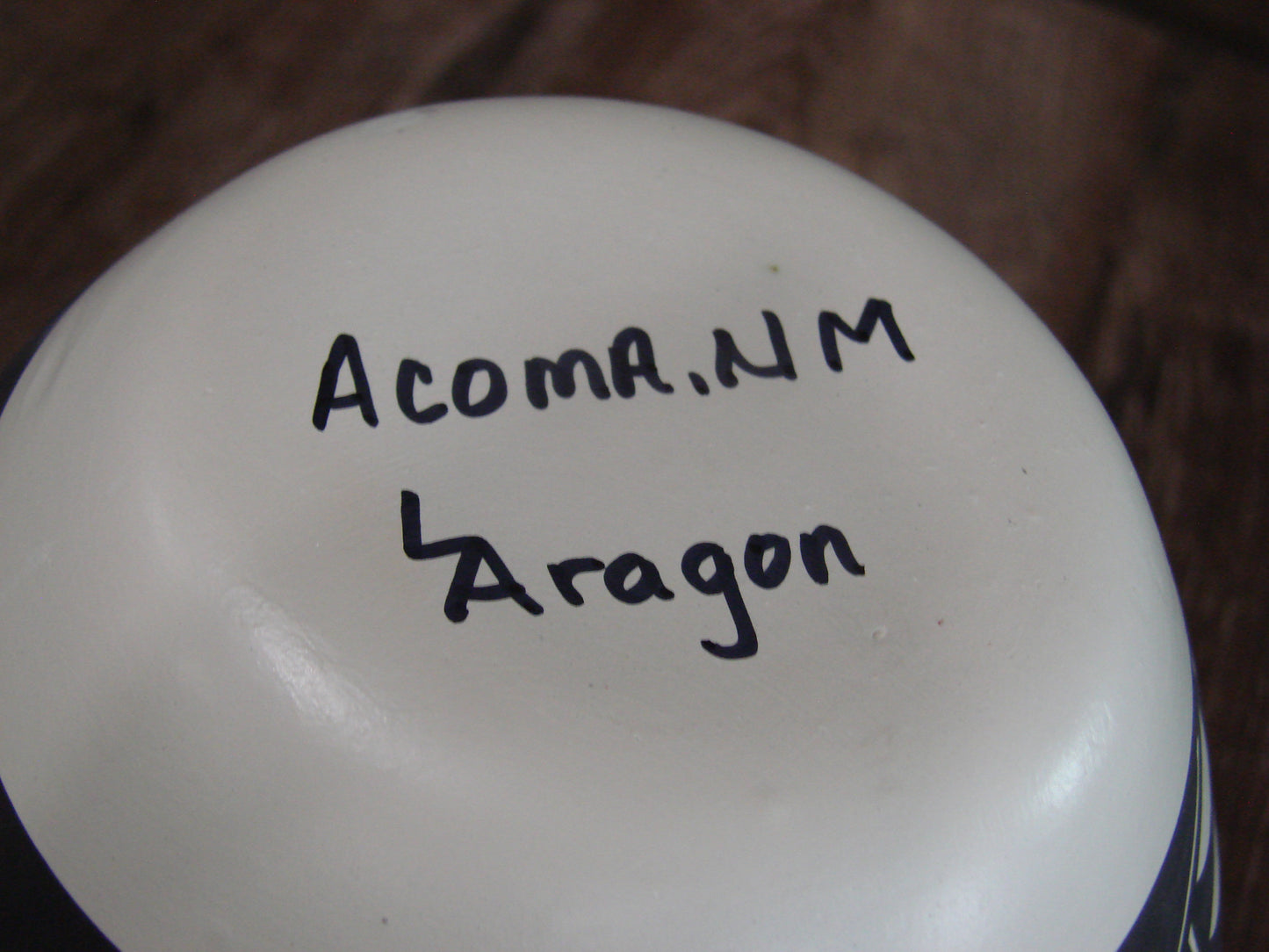 Native American Acoma Fine Line Hand Painted Pottery - Aragon