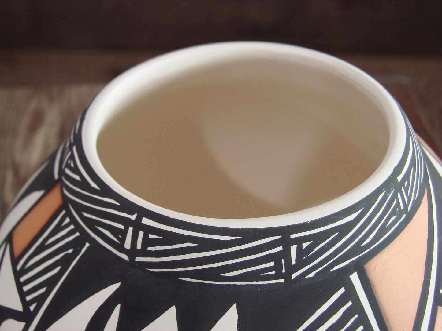 Native American Hand Painted Fine Line Acoma Pottery by Estevan