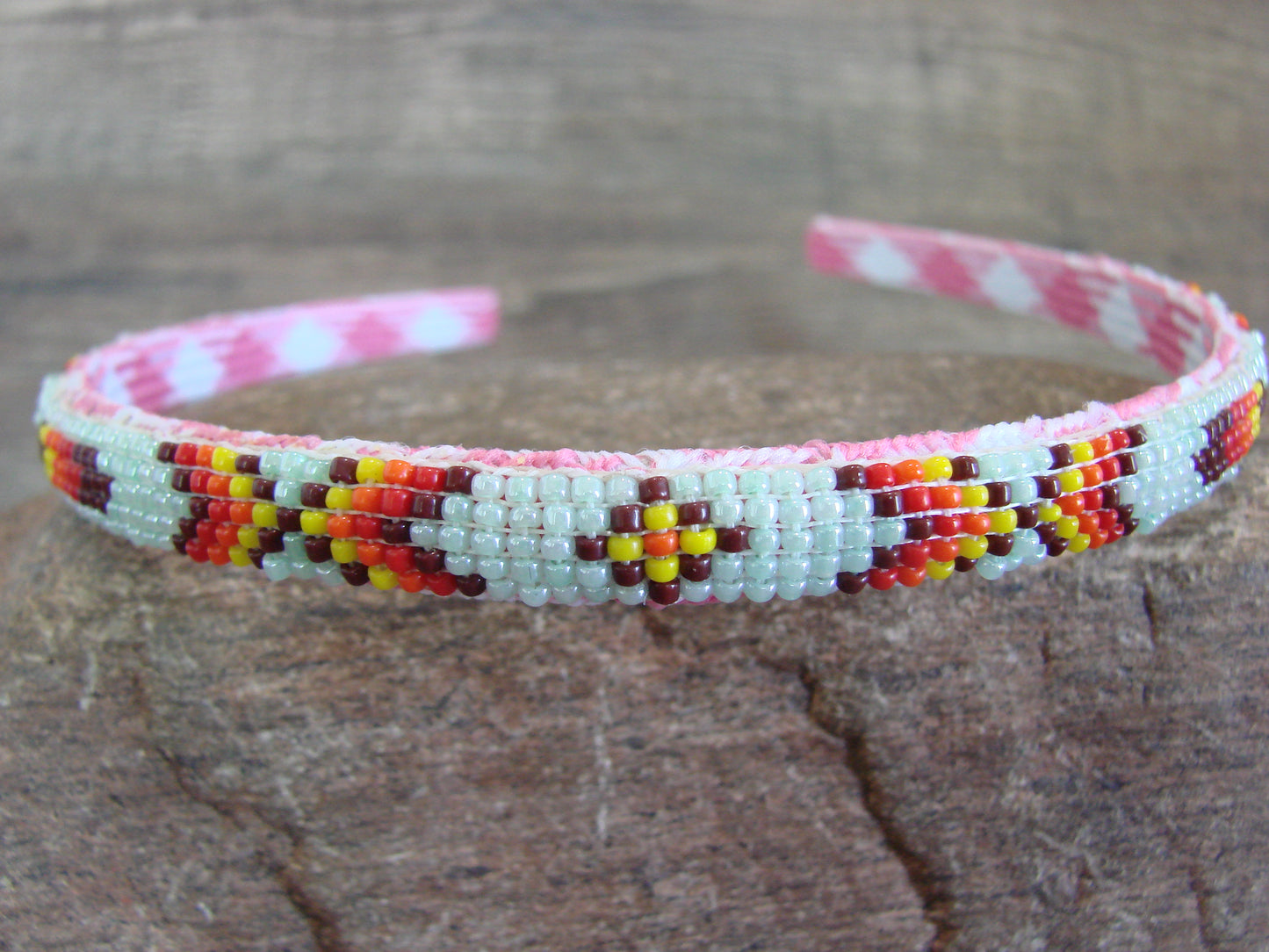 Navajo Indian Hand Beaded 3/8" Head Band by Cleveland