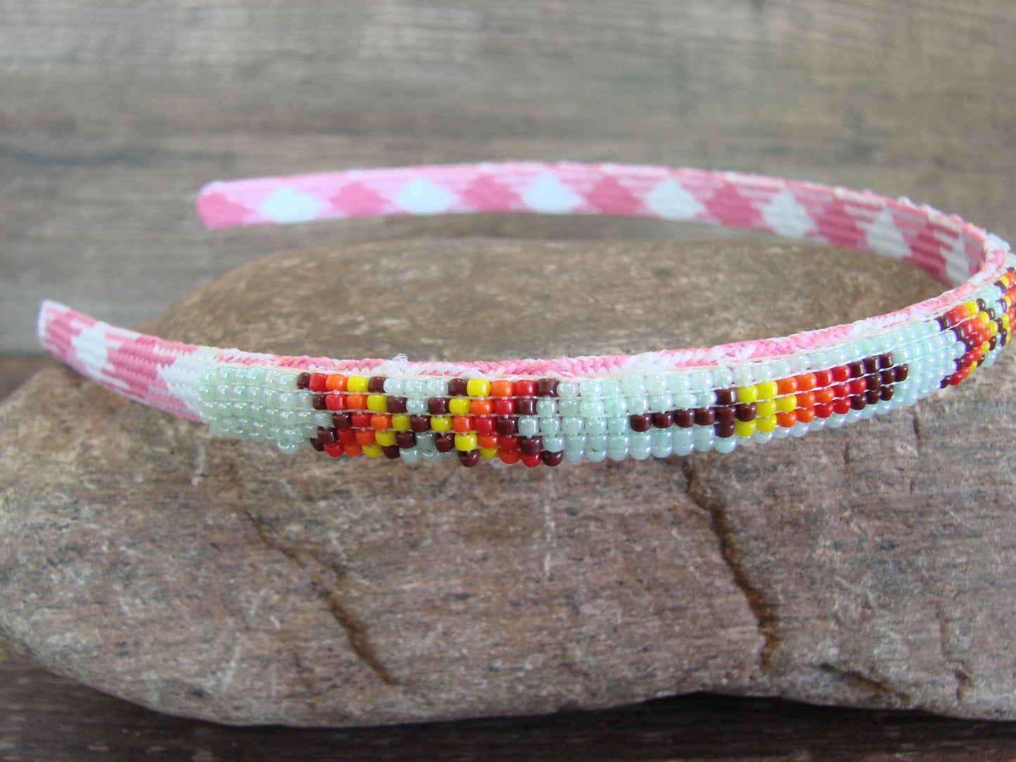 Navajo Indian Hand Beaded 3/8" Head Band by Cleveland