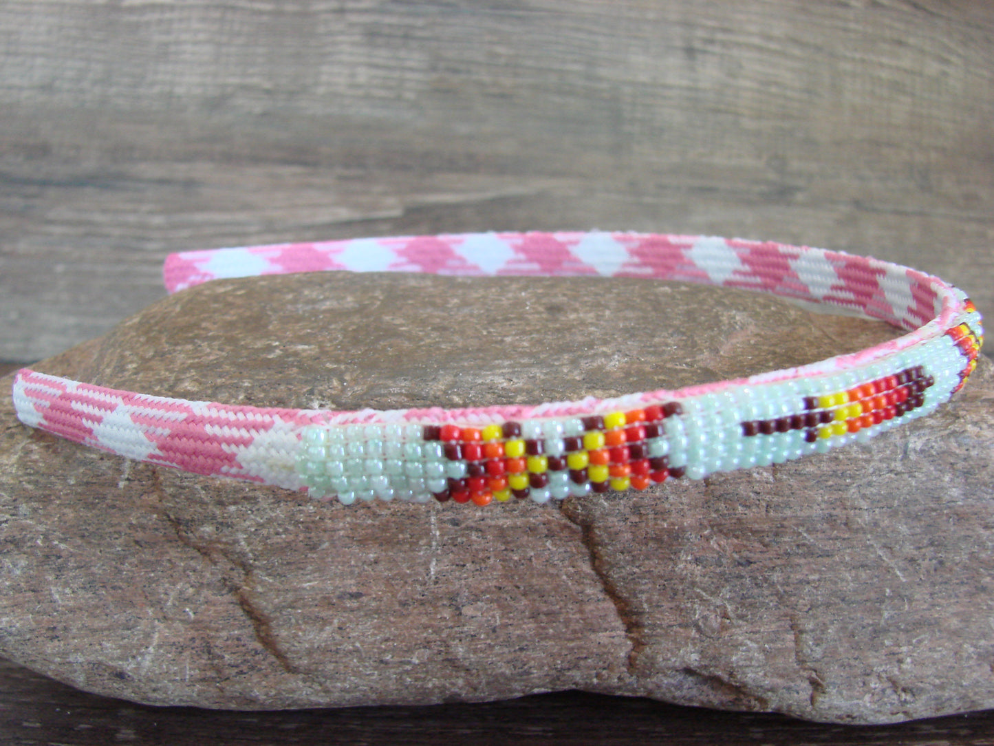 Navajo Indian Hand Beaded 3/8" Head Band by Cleveland