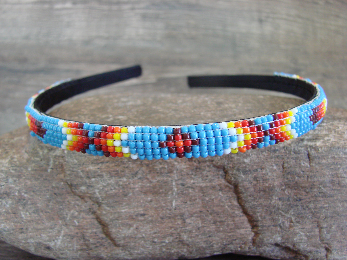 Navajo Indian Hand Beaded 3/8" Head Band by Cleveland