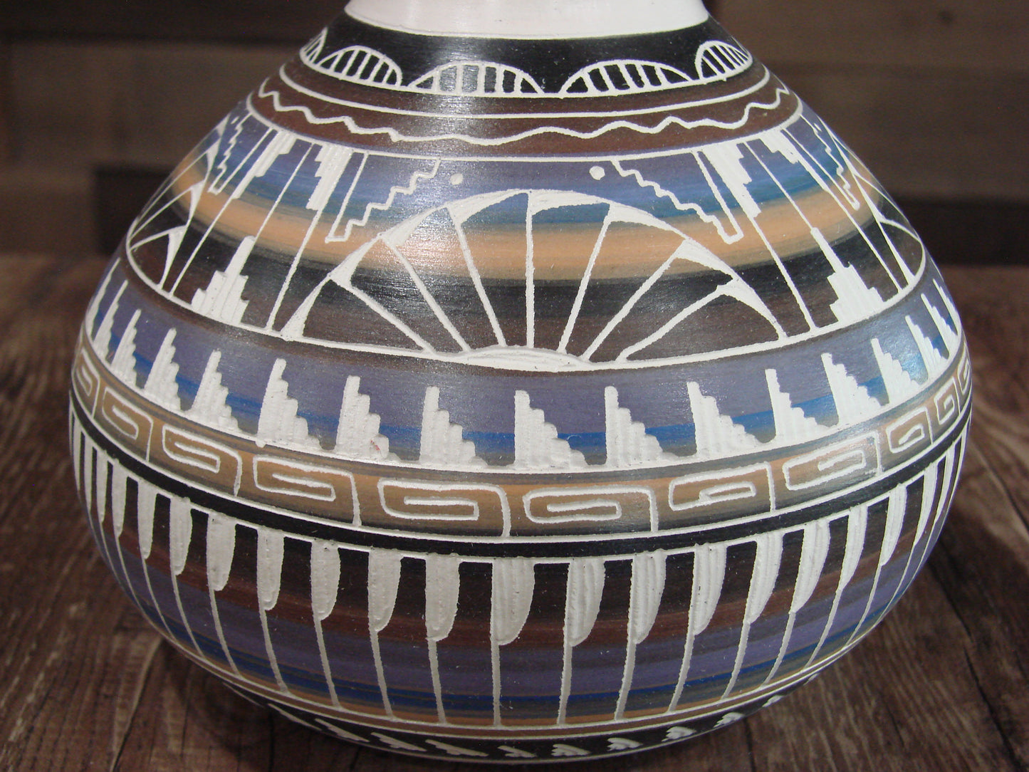Native American Hand Etched & Hand Painted Pottery - Gilmore