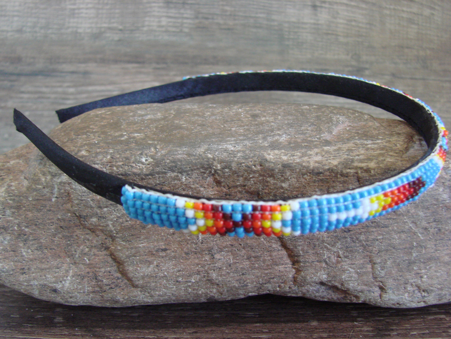 Navajo Indian Hand Beaded 3/8" Head Band by Cleveland
