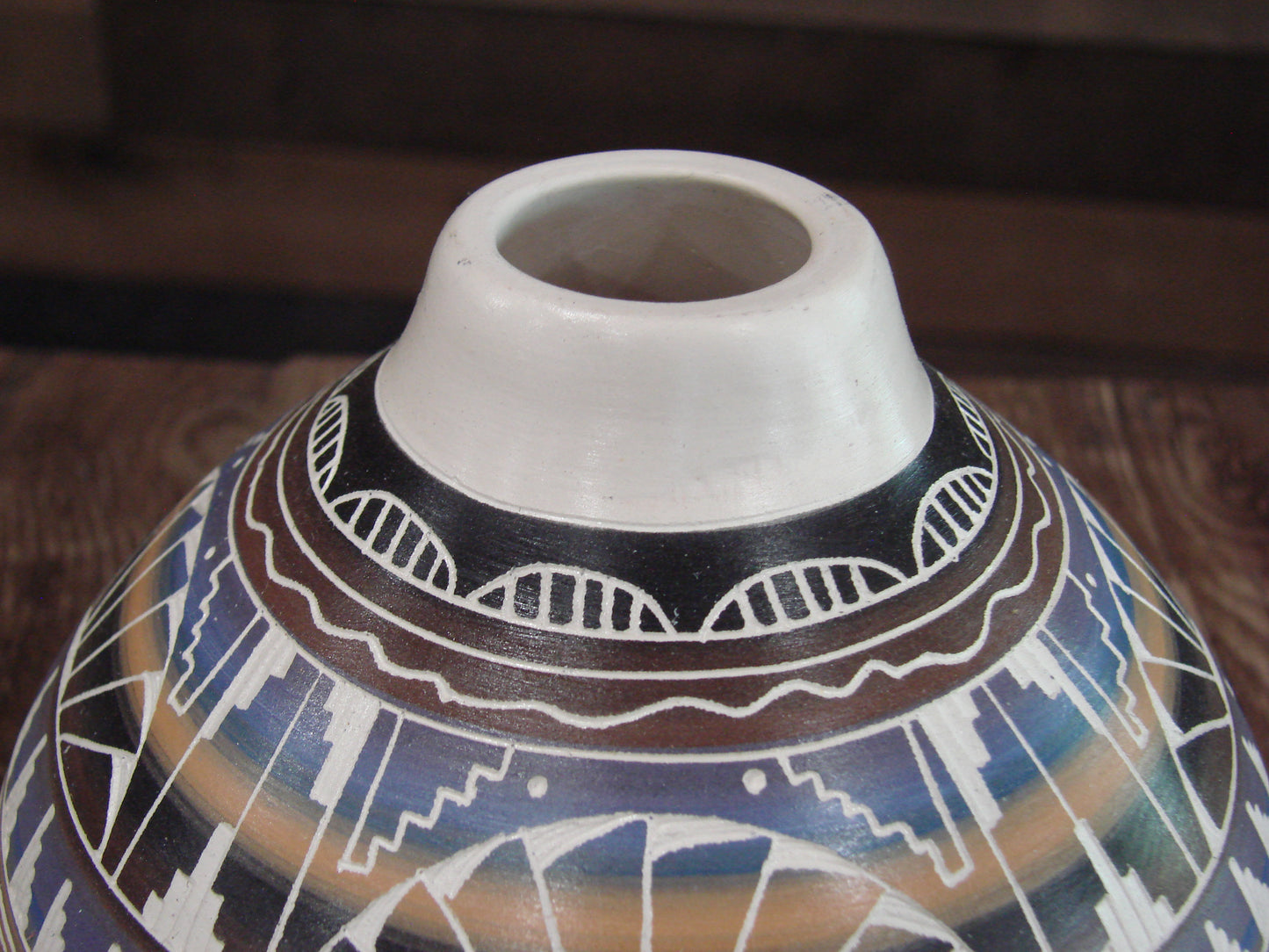 Native American Hand Etched & Hand Painted Pottery - Gilmore