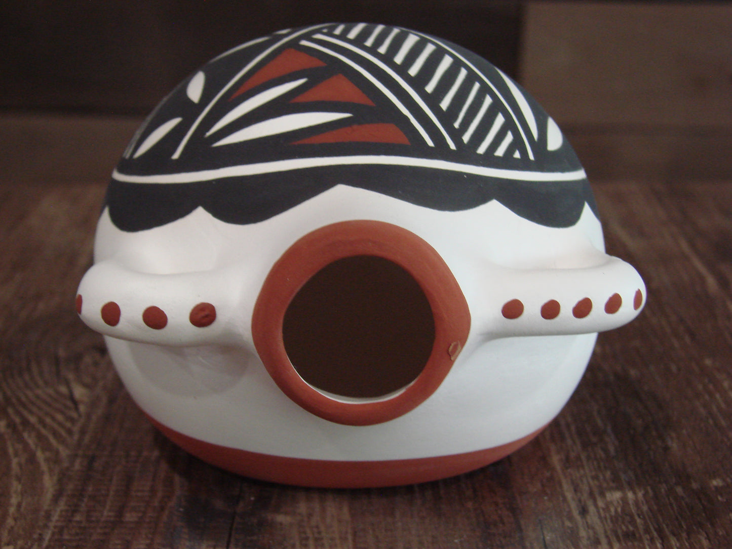 Native American Acoma Fine Line Hand Painted Pottery - Aragon